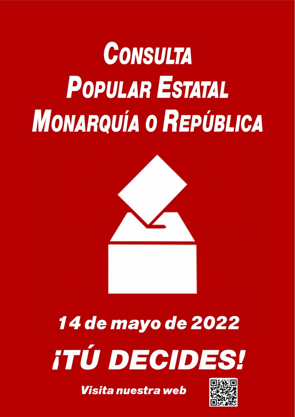 Consulta Popular Estatal Monarquía o República el 14 de mayo: «la previsión es que superemos los 700 puntos de votación, organizados por la gente con sus propios recursos y medios»