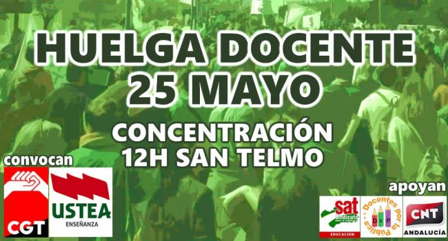 FASE CGT y USTEA convocan huelga educativa el miércoles 25 de mayo