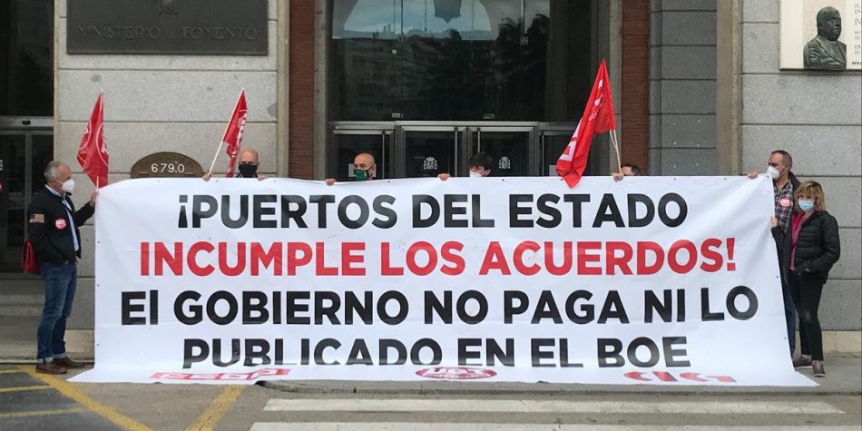 CCOO anuncia movilizaciones si el Gobierno no paga lo que les debe a las plantillas de los puertos de titularidad estatal