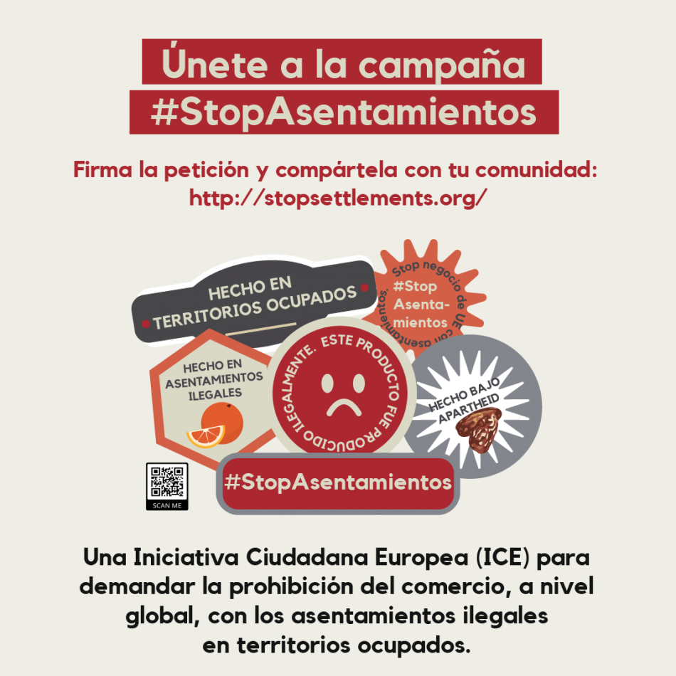 En marcha la Iniciativa Ciudadana Europea #StopElComercioConLosAsentamientos