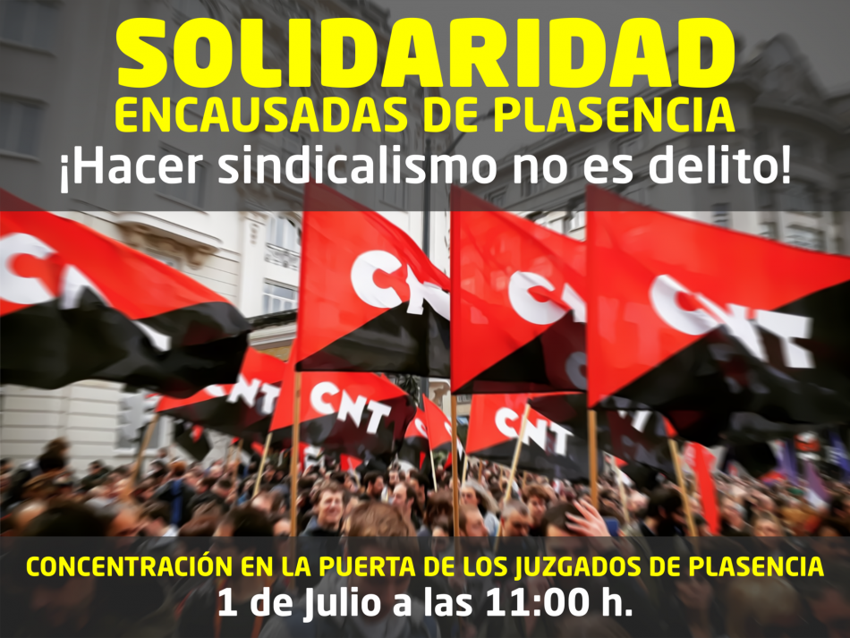 Solidaridad con las encausadas de Plasencia (Cáceres)