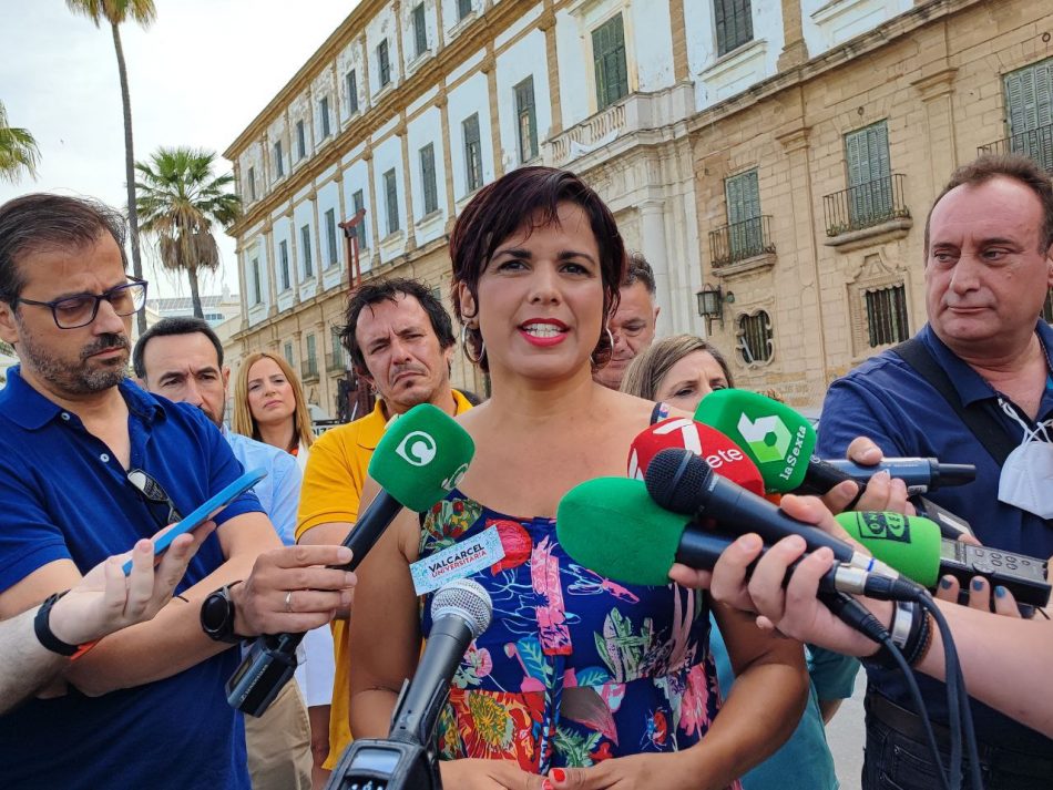 Teresa Rodríguez: “Nuestros escaños no cotizan en Madrid. Nuestros escaños son peticiones de inversiones y de justicia por Andalucía”