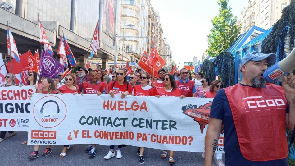 Gran seguimento da folga dos centros de chamadas