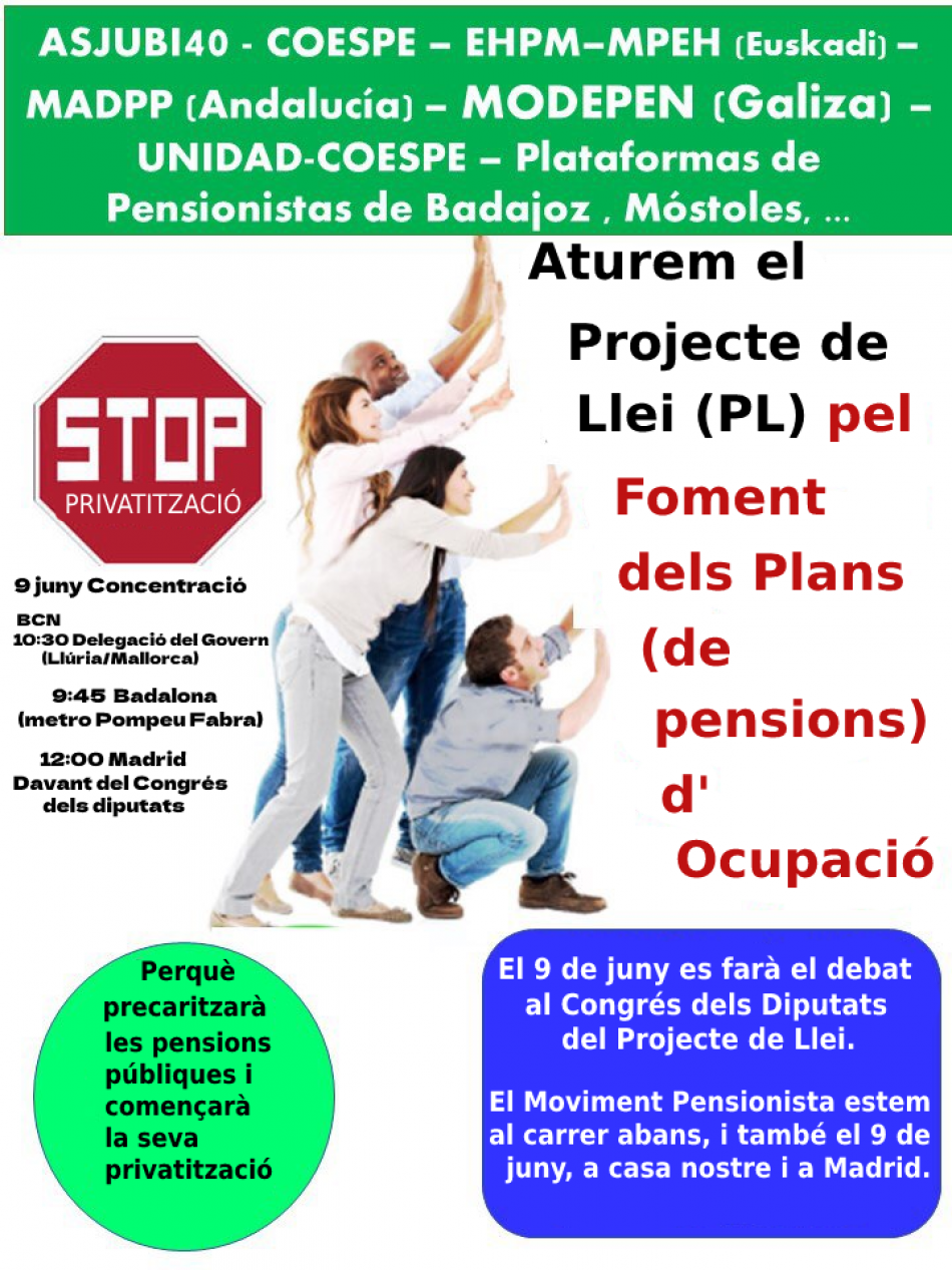 «Aturem la privatització de les pensions»