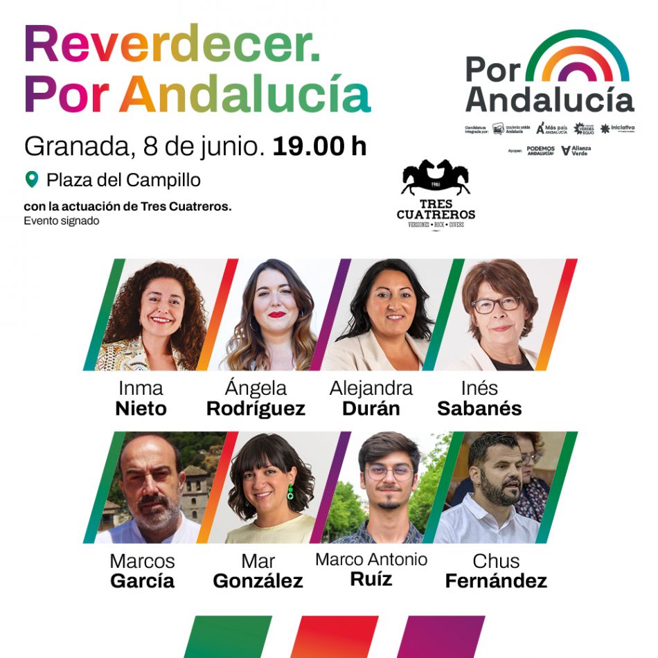 Acto central de campaña de Por Andalucía para «Reverdecer» nuestra comunidad