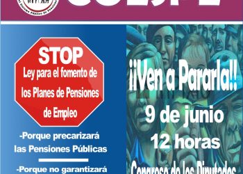 COESPE: «No al Proyecto de Ley para el fomento de los planes de pensiones de empleo»