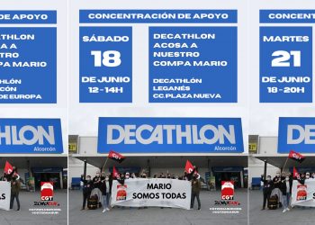 «Decathlon sanciona y acosa a un trabajador»: convocadas movilizaciones en las tiendas de la empresa en Leganés, Getafe y Parla