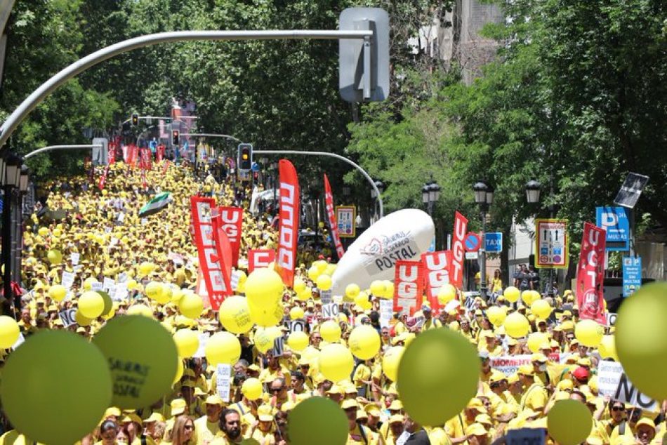 Movilizaciones en todo el país: CCOO y UGT estiman en un 80-90% el seguimiento en el primer día de huelga en Correos