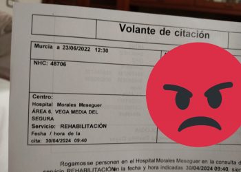 Anticapitalistas Región de Murcia denuncia listas de espera de casi dos años para rehabilitación en el Servicio Murciano de Salud