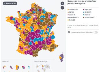 El frente de Mélenchon empata con «Juntos» de Macron (25,7%) en la 1ª vuelta de los comicios legislativos de Francia