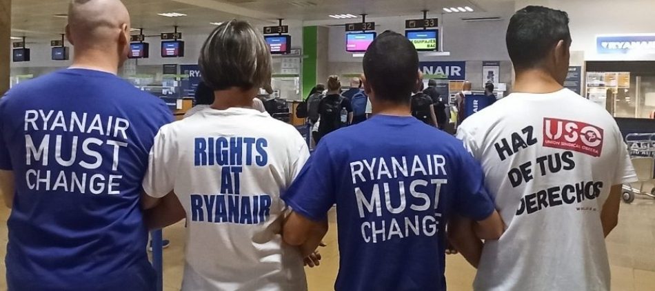 Los sindicatos convocantes de la huelga de Ryanair insisten en que la compañía recurre al esquirolaje en el tercer día de huelga
