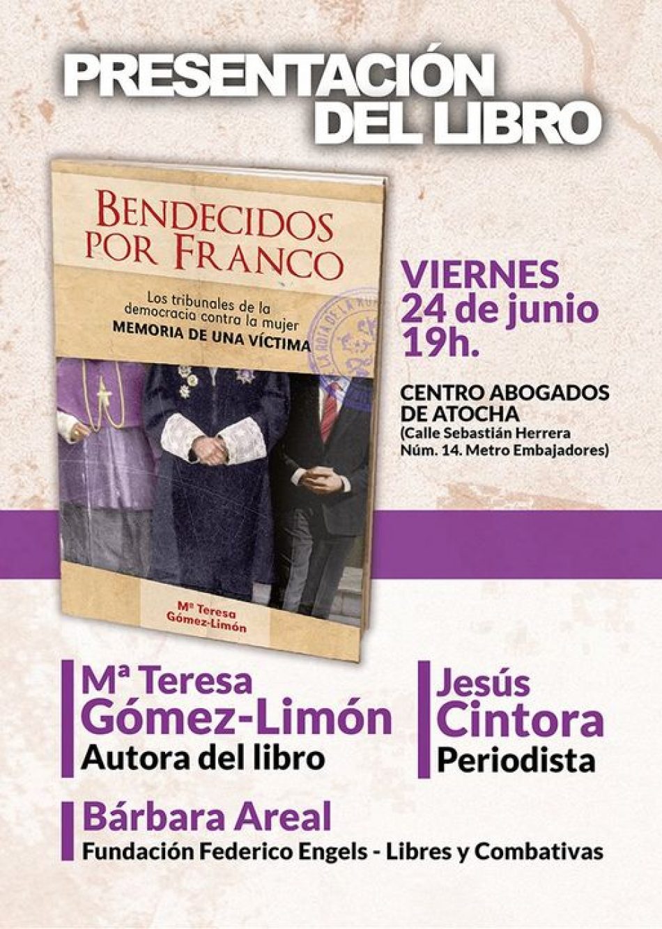 Acto de presentación del libro ‘Bendecidos por Franco. Los tribunales de la democracia contra la mujer’