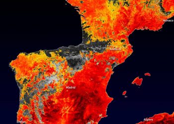 Satélites europeos registran 53 grados de temperatura en el suelo de España