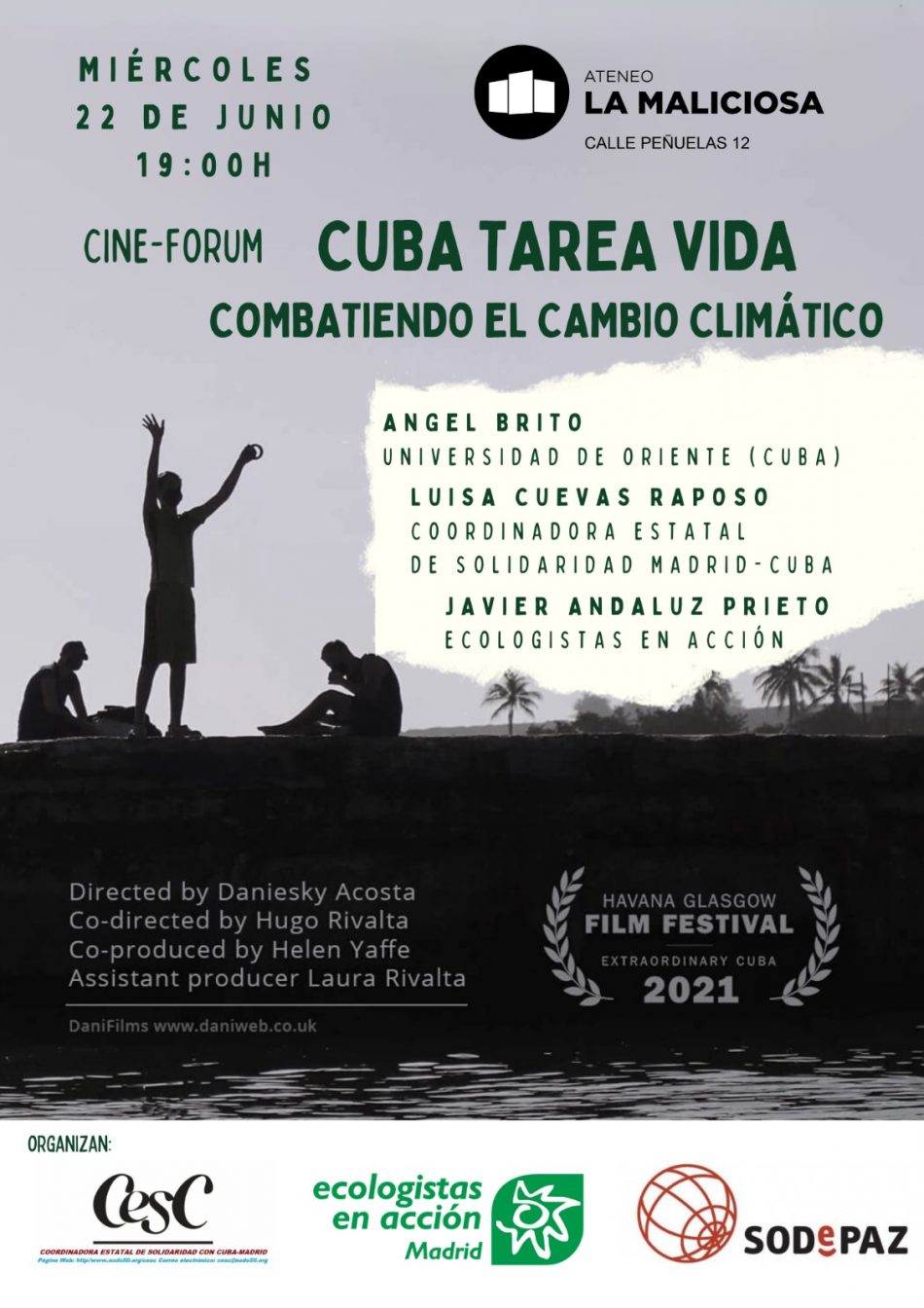 Cine Forum «Cuba Tarea Vida, combatiendo el cambio climático» en el Ateneo «La Maliciosa»