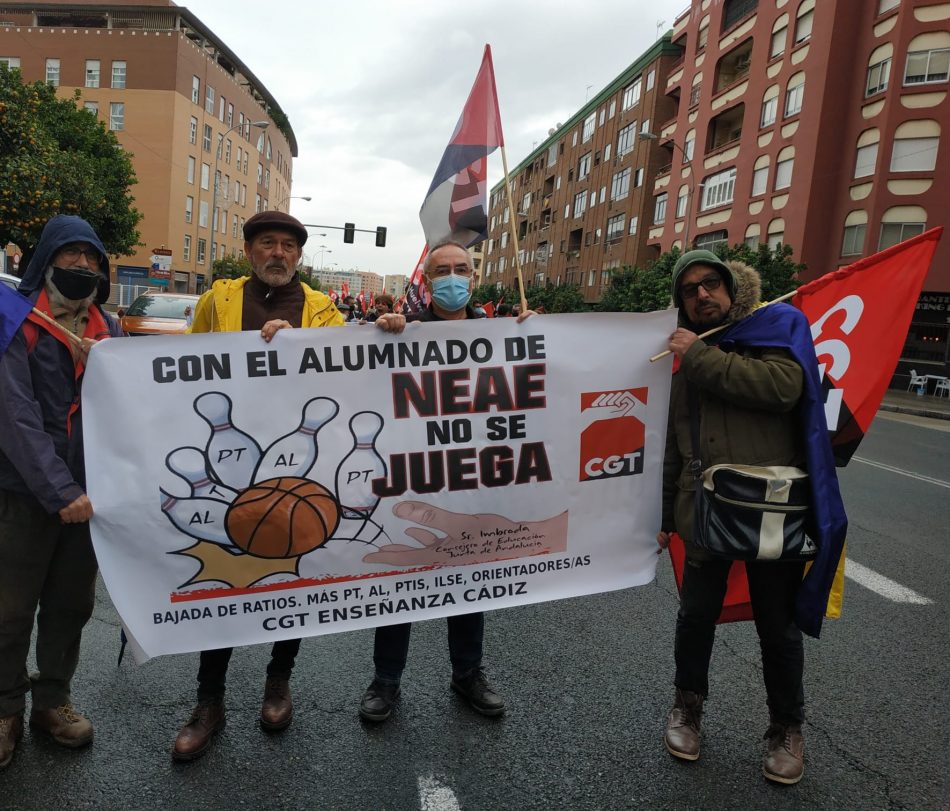 CGT Almería: «Andalucía necesita 5000 docentes más para atender al alumnado NEAE»