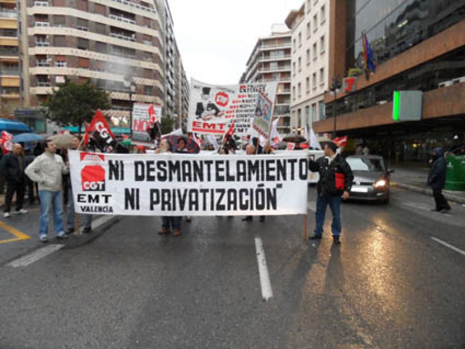 CGT rechaza “el vergonzante cruce de declaraciones” ante la cesión ilegal de trabajadores en EMT València