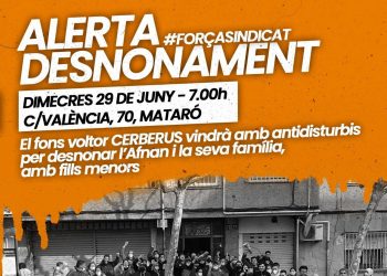 Alerta: desnonament amb antidisturbis a Cerdanyola, Mataró