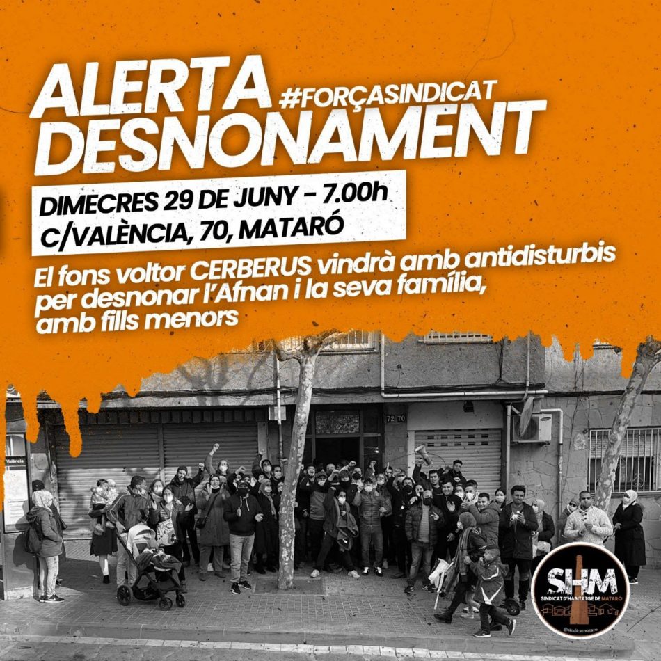 Alerta: desnonament amb antidisturbis a Cerdanyola, Mataró