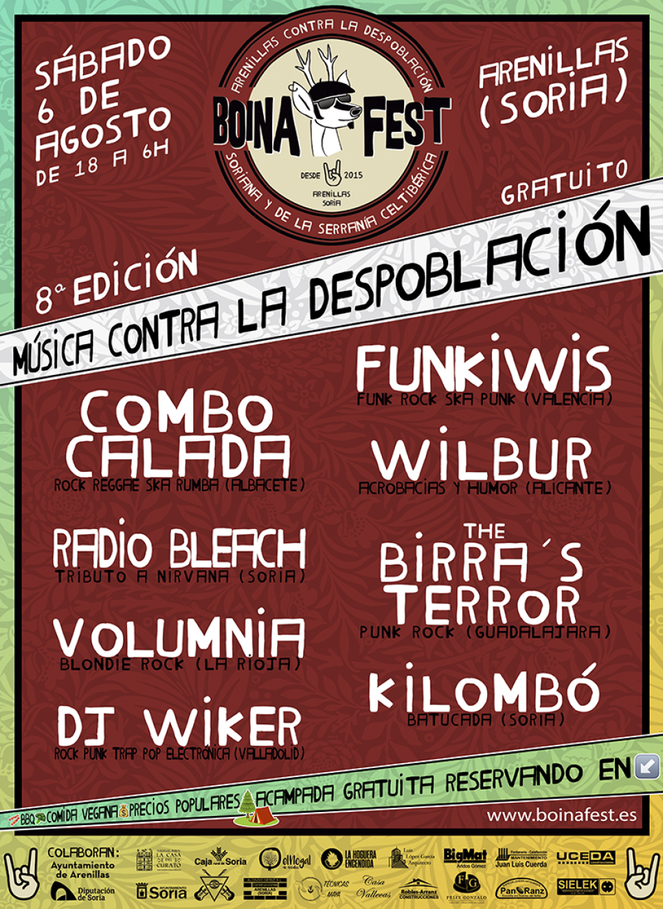 Funkiwis, Combo Calada y Dj Wiker se unen al Boina Fest en su lucha contra la despoblación