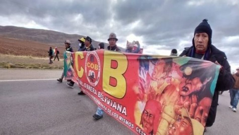 Central Obrera declara alerta por intentos golpistas en Bolivia