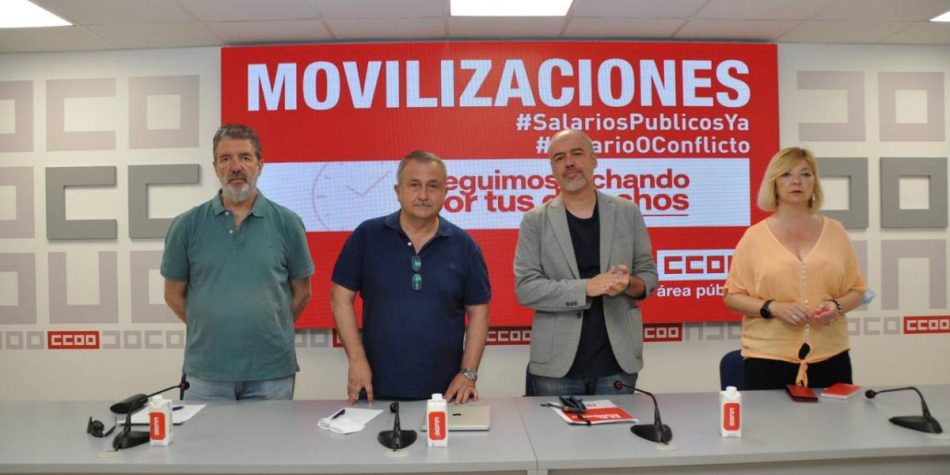 CCOO retoma las movilizaciones el 14 de julio para exigir un acuerdo en materia salarial y de derechos para las y los empleados públicos