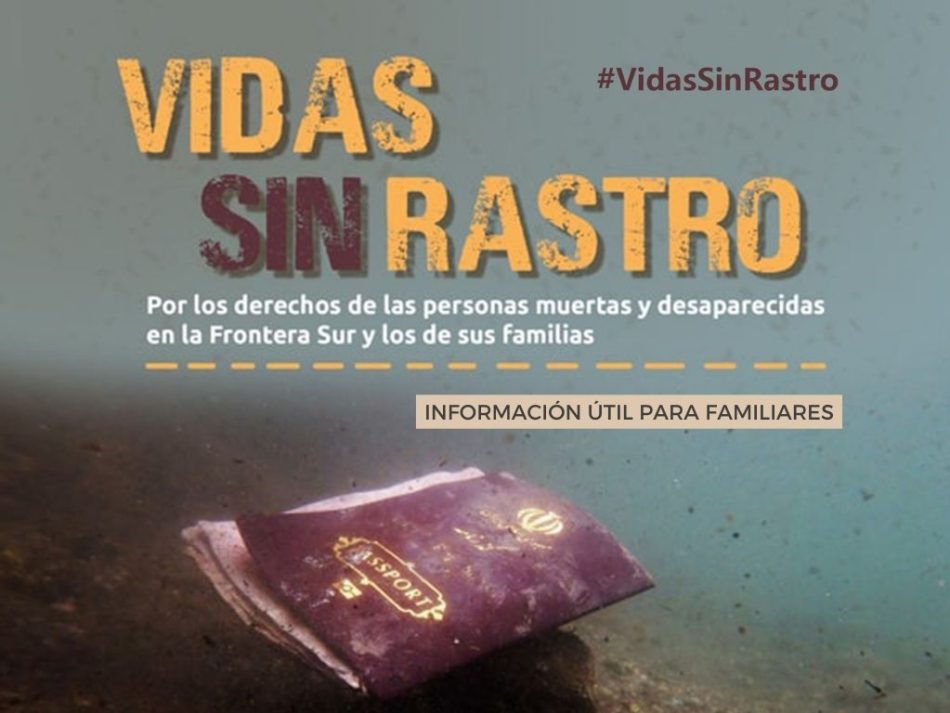 APDHA publica un documento informativo para las familias de personas desaparecidas en la frontera sur