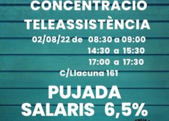 CGT Televida: «L’empresa no paga i l’Ajuntament no vigila cuidar a les cuidadores»