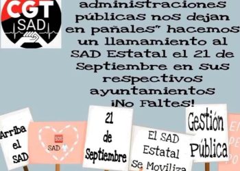 CGT sobre el Servicio de Atención Domiciliaria: “Las administraciones públicas nos dejan en pañales”