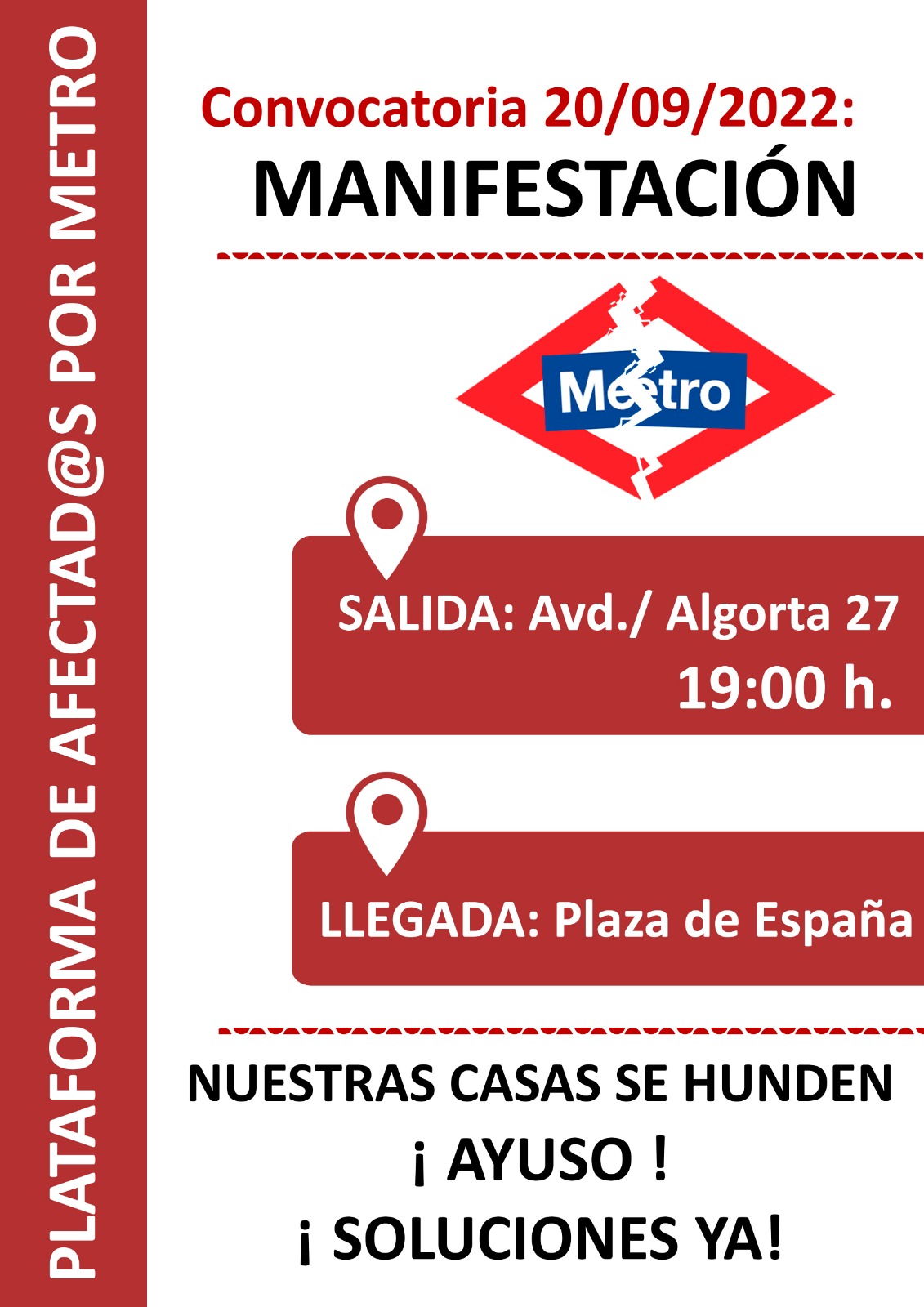 La Plataforma de Afectados por la Línea 7B de Metro responde a los ...