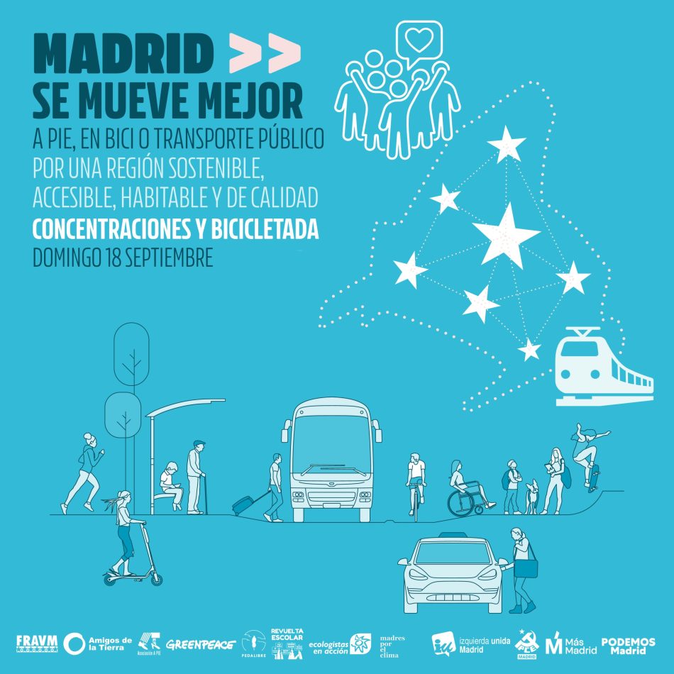 Asociaciones y partidos impulsan este domingo marchas en bici y concentraciones por una “región sostenible y accesible”