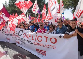 CCOO y UGT convocan concentraciones el 7 de octubre y una gran manifestación el 3 de noviembre para «desatascar los convenios colectivos» y subir los salarios