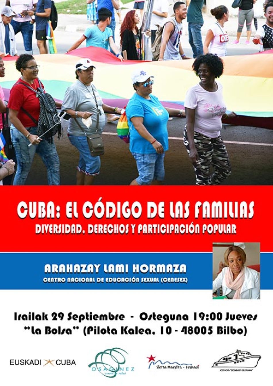 “Cuba: el Código de las Familias. Diversidad, derechos y participación popular”: charla este jueves 29 en Bilbao