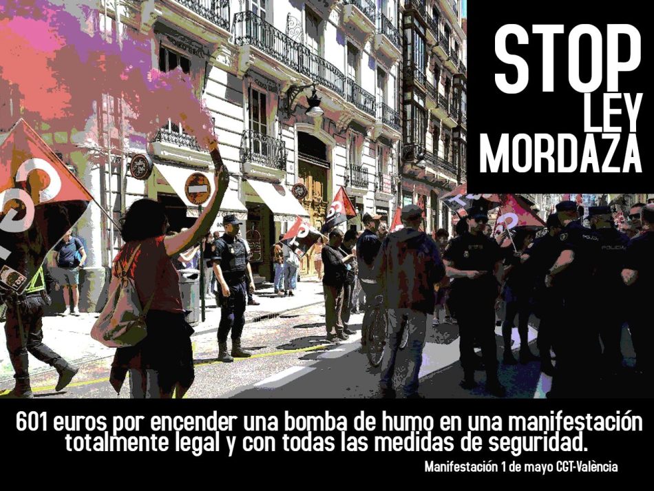 Assemblea Jubilades i Pensionistes CGT València recolza a les companyes de CGT que han sigut multades en aplicació de la llei Mordassa