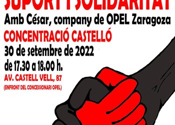 CGT se concentrará en Castelló contra la represión sindical