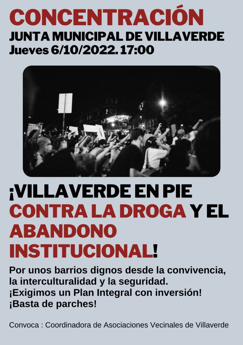 <strong>Villaverde se levanta contra los narcopisos y el abandono institucional</strong>