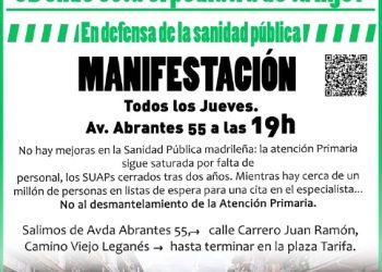 Doble movilización en Carabanchel en defensa de la Atención Primaria y contra el cierre de los SUAP