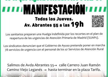 Manifestación y acto lúdico en Carabanchel en defensa de la Atención Primaria y contra el cierre de los SUAP