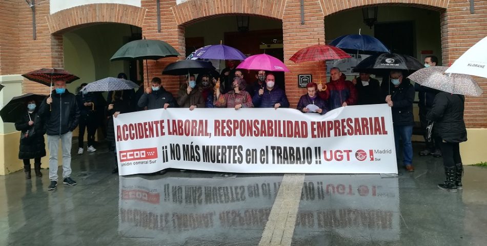 CCOO y UGT convocan una concentración por la muerte en accidente laboral de un trabajador en Fuenlabrada