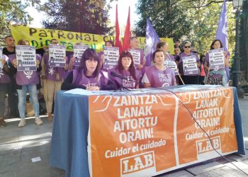 En plena jornada de huelga en Nafarroa, Araba y Bizkaia, LAB anuncia que va a iniciar un nuevo ciclo de lucha en las residencias de mayores de Gipuzkoa
