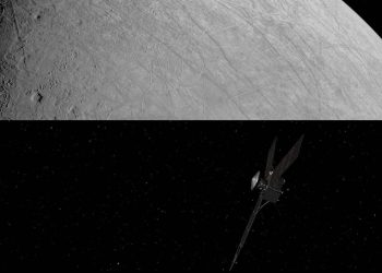 Primera imagen del sobrevuelo de Juno por la luna Europa