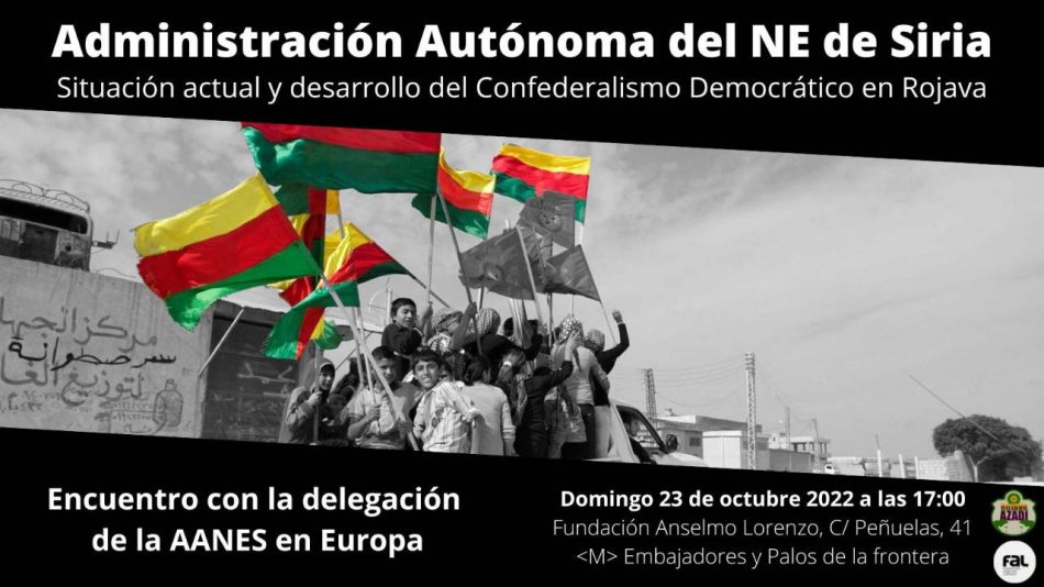 Una Delegación diplomática de alto nivel de la Administración Autónoma del Norte y Este de Siria (AANES) expondrá la situación actual en Madrid, Cataluña y el País Vasco