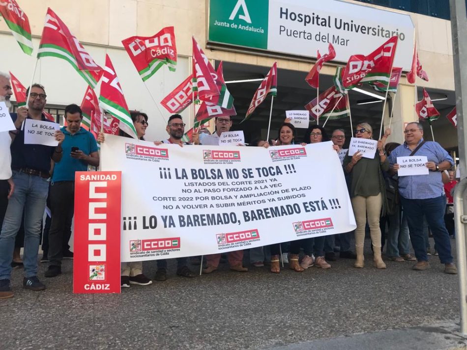 CCOO califica de éxito las protestas contra la bolsa de empleo Servicio Andaluz de Salud