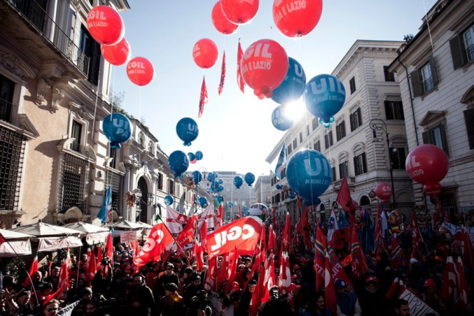 Los sindicatos italianos convocan una movilización nacional en Roma