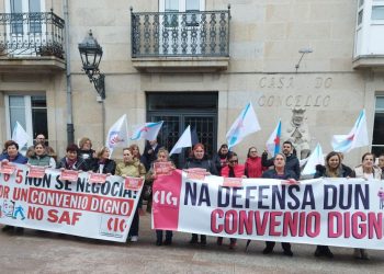 Intensa xornada de loita das traballadoras do SAF por un convenio digno