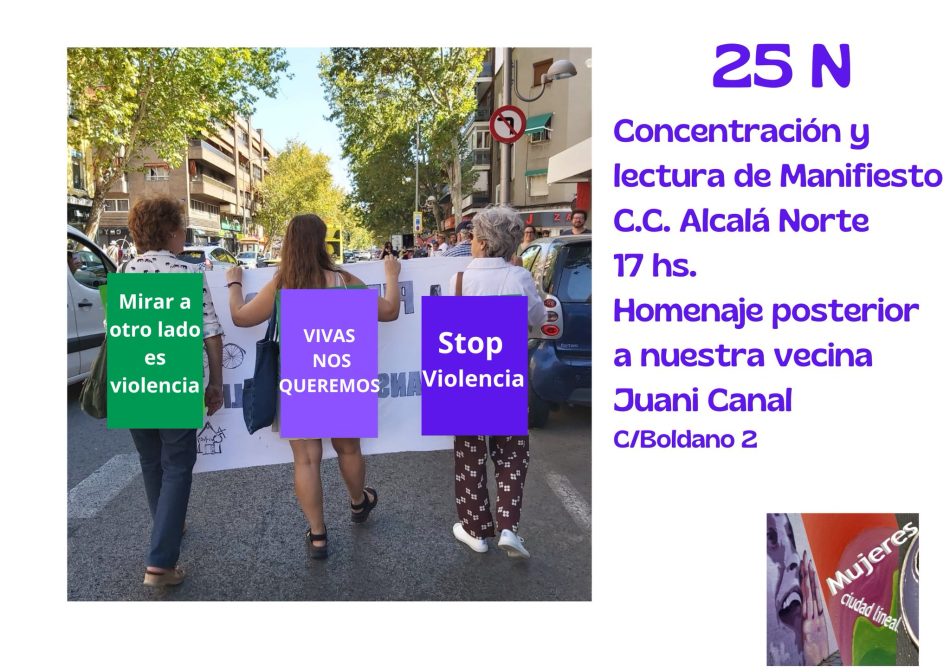 25N: homenaje a Juani Canal en el lugar en el que fue asesinada