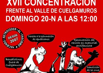 Convocada concentración en la puerta del Valle de Cuelgamuros, este domingo 20 de noviembre