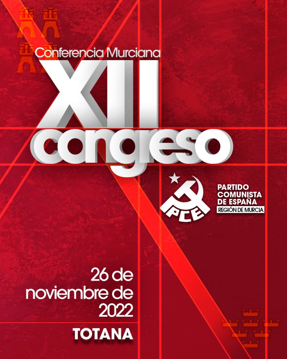 El PCE de la Región de Murcia celebra su 12º Congreso el próximo fin de semana
