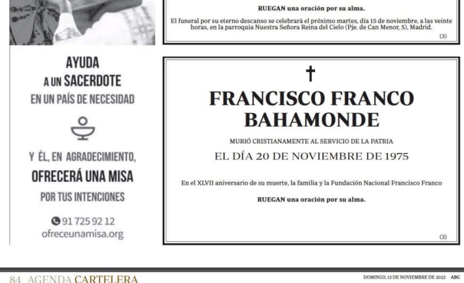 Declaración de la Asociación por la Memoria Militar Democrática ante el 20N