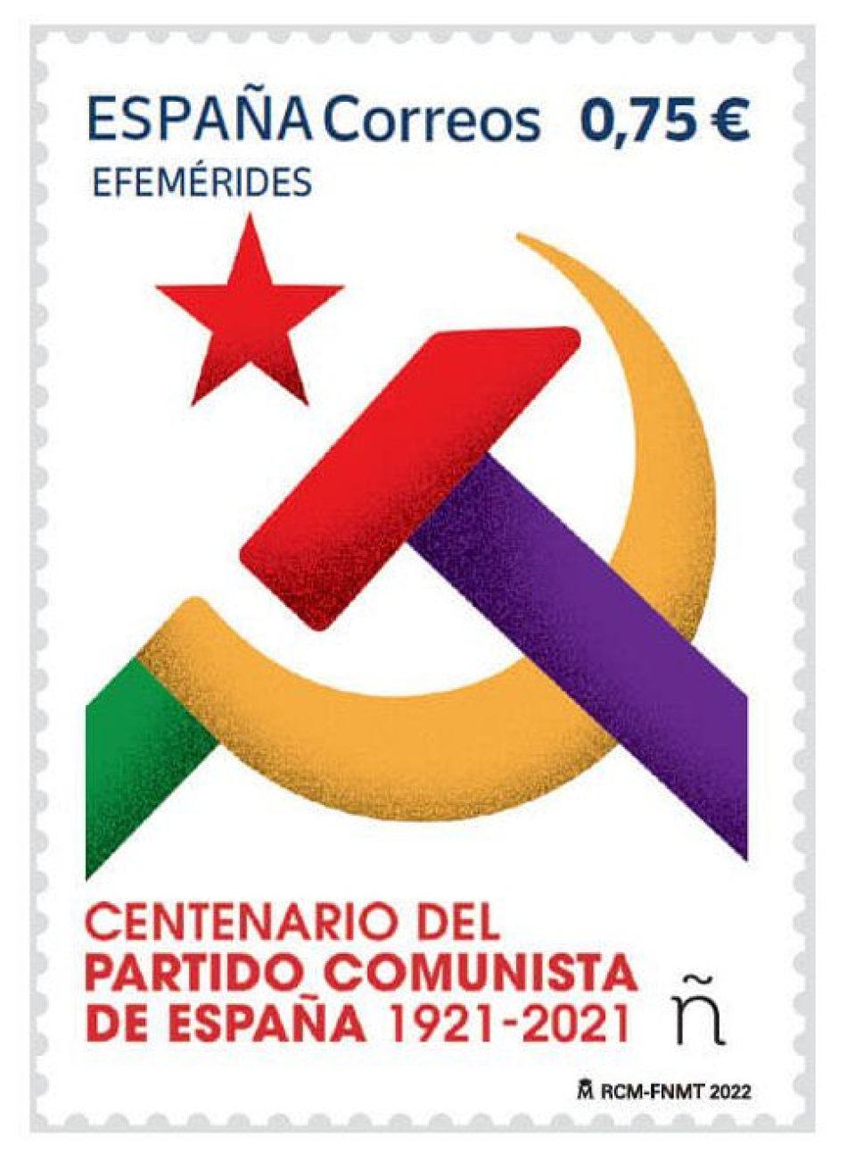 Enrique Santiago denuncia que la decisión judicial de suspender la emisión de un sello del PCE “traspasa una línea roja en democracia” y “cuestiona la legalidad del Partido Comunista”