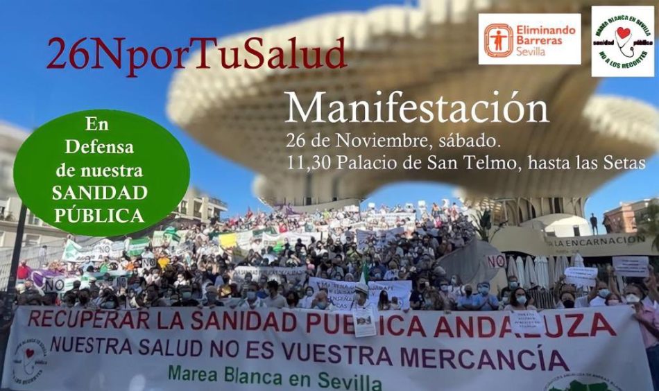 ‘Por Andalucía’ llama a secundar las movilizaciones por la Sanidad Pública del próximo fin de semana “porque la salud es un derecho y no el negocio de nadie”